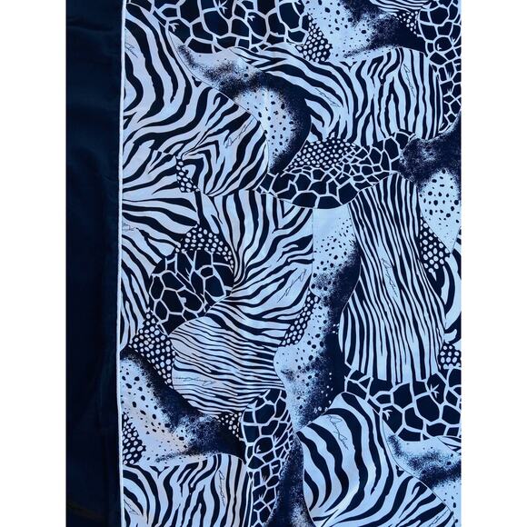 Dennis Basso Cover Blanket Black White Animal Print Giraffe Zebra Tapestry Heavy - Picture 2 of 8